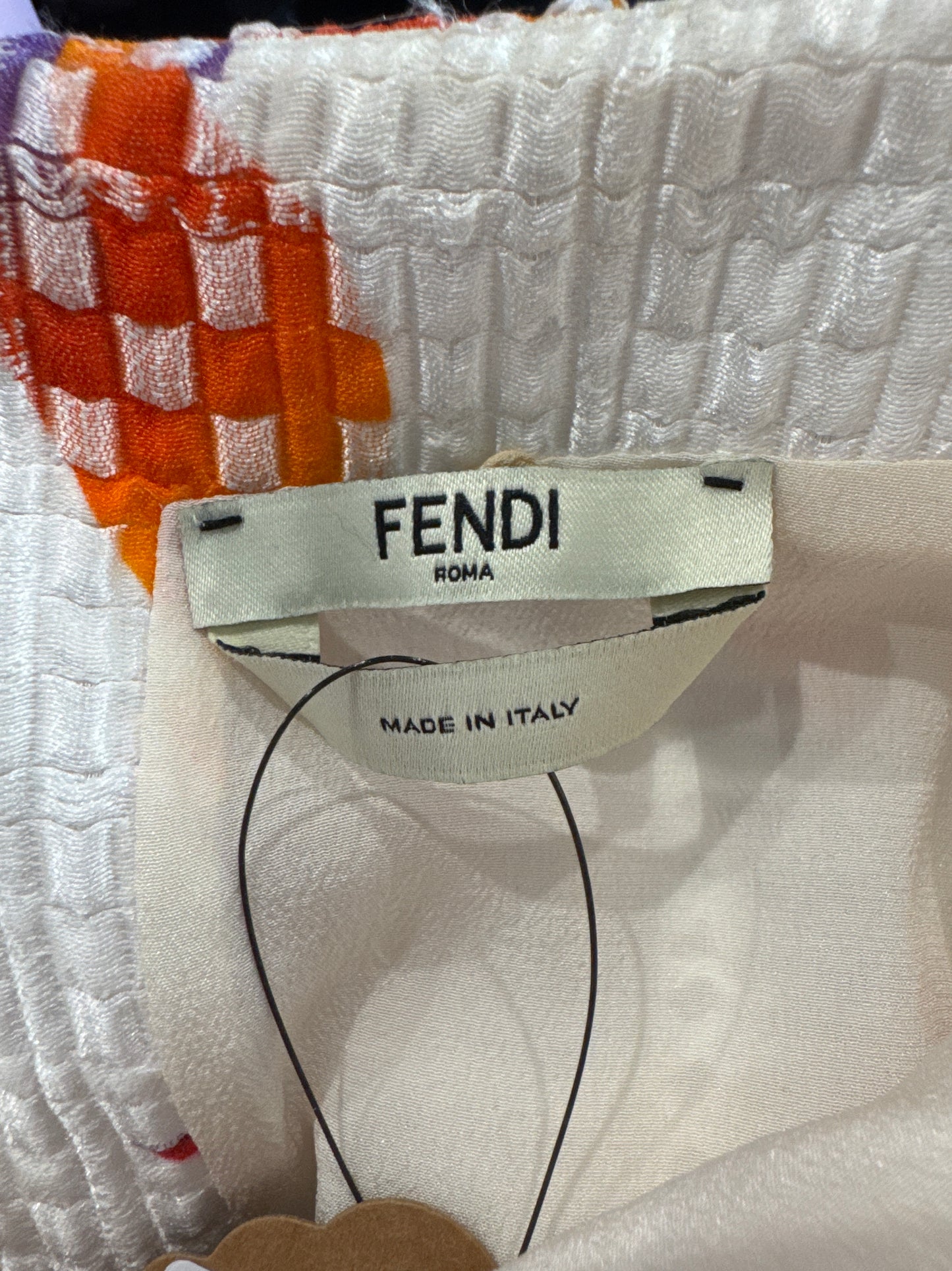 Fendi Bird Of Paradise Silk Lined Dress - Size 12 / 14