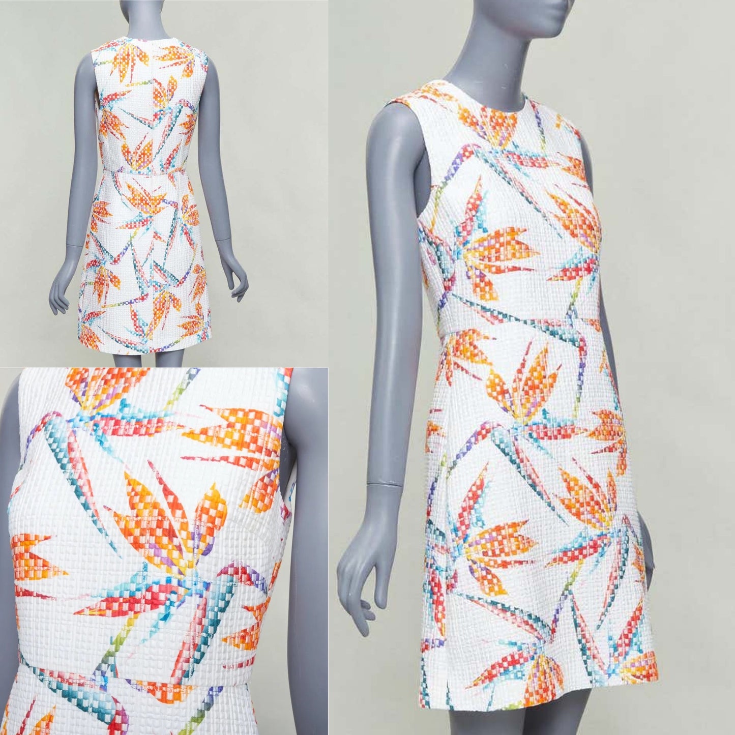 Fendi Bird Of Paradise Silk Lined Dress - Size 12 / 14