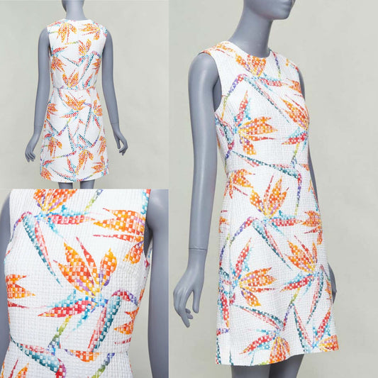 Fendi Bird Of Paradise Silk Lined Dress - Size 12 / 14